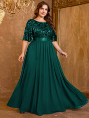 Sequin Mesh Formal Dress