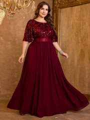 Sequin Mesh Formal Dress