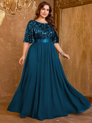Sequin Mesh Formal Dress