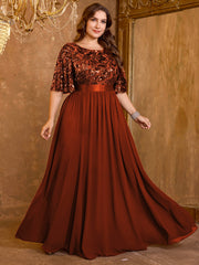 Sequin Mesh Formal Dress