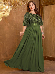 Sequin Mesh Formal Dress