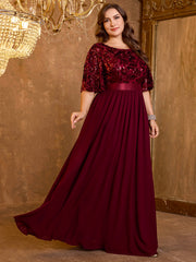 Sequin Mesh Formal Dress
