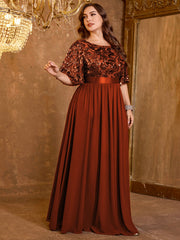 Sequin Mesh Formal Dress