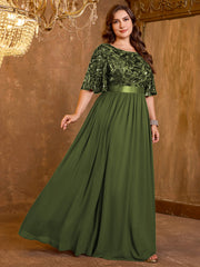Sequin Mesh Formal Dress