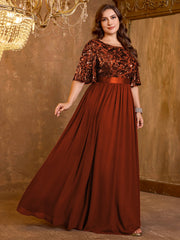 Sequin Mesh Formal Dress