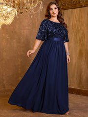 Sequin Mesh Formal Dress