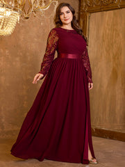 Long Sleeve Sequin Formal Dress