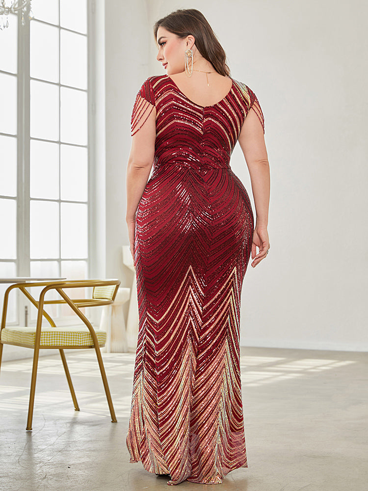 A-triangular-floral-plus-size-dress-Floral