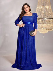 Plus Size sleeve Sequin Evening Dresses