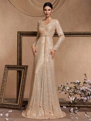 Women Wedding Party Sequins Dresses