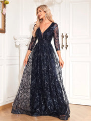 Elegant Women Long Sleeve Party Dress