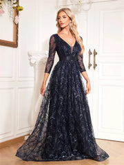 Elegant Women Long Sleeve Party Dress