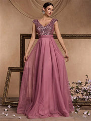 Women Long Formal A-Line Prom Party Dress Sleeveless Cocktail Dresses