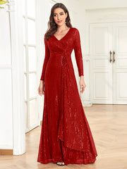 Women Wedding Party Sequins Dresses