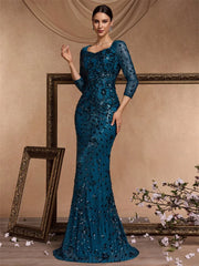 V-neck Prom Elegant Long sleeve Wedding Party Cocktail Gowns