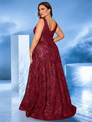 Luxury Sexy Deep V-Neck Sequins Green Evening Dress