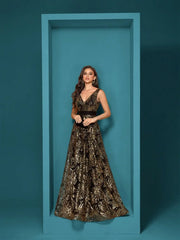 Sequins Blue Evening Dress