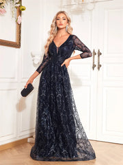 Elegant Women Long Sleeve Party Dress
