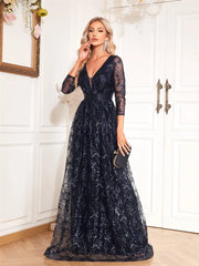 Elegant Women Long Sleeve Party Dress