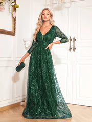 Elegant Women Long Sleeve Party Dress