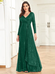 Women Wedding Party Sequins Dresses