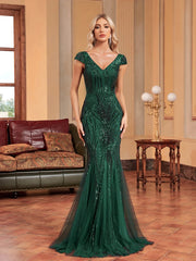 Sequin Formal Evening Dress For Women