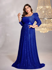 Plus Size sleeve Sequin Evening Dresses
