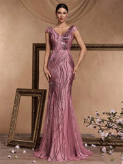 Sequin Formal Evening Dress For Women