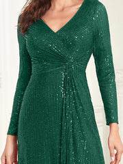 Women Wedding Party Sequins Dresses