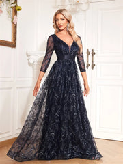 Elegant Women Long Sleeve Party Dress
