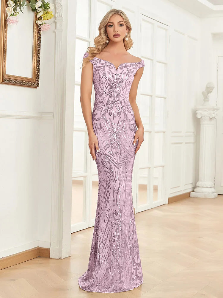 XUIBOL | 2024 Women Sleeveless Party Maxi Dress Long Luxury Formal Prom Gown