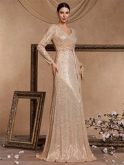Women Wedding Party Sequins Dresses
