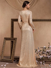 Women Wedding Party Sequins Dresses