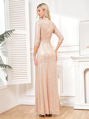 V-Neck Evening Dress