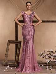Sequin Formal Evening Dress For Women