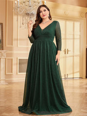 V-Neck Evening Dress