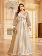 Plus Size Sequin Evening Dress