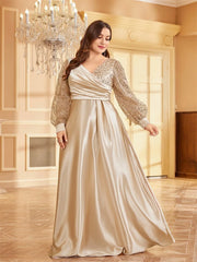 Plus Size Sequin Evening Dress