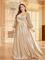 Plus Size Sequin Evening Dress