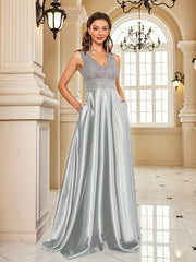 Sequin Sleeveless Bridesmaid Dress