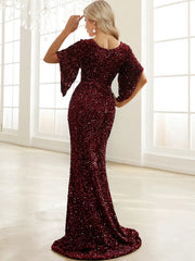 XUIBOL | Sweetheart_Neck_Floor_Length_Wine_Sequin_Prom_Dress_Wine