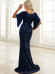 Sweetheart Neck Floor Length Sequin Prom Dress