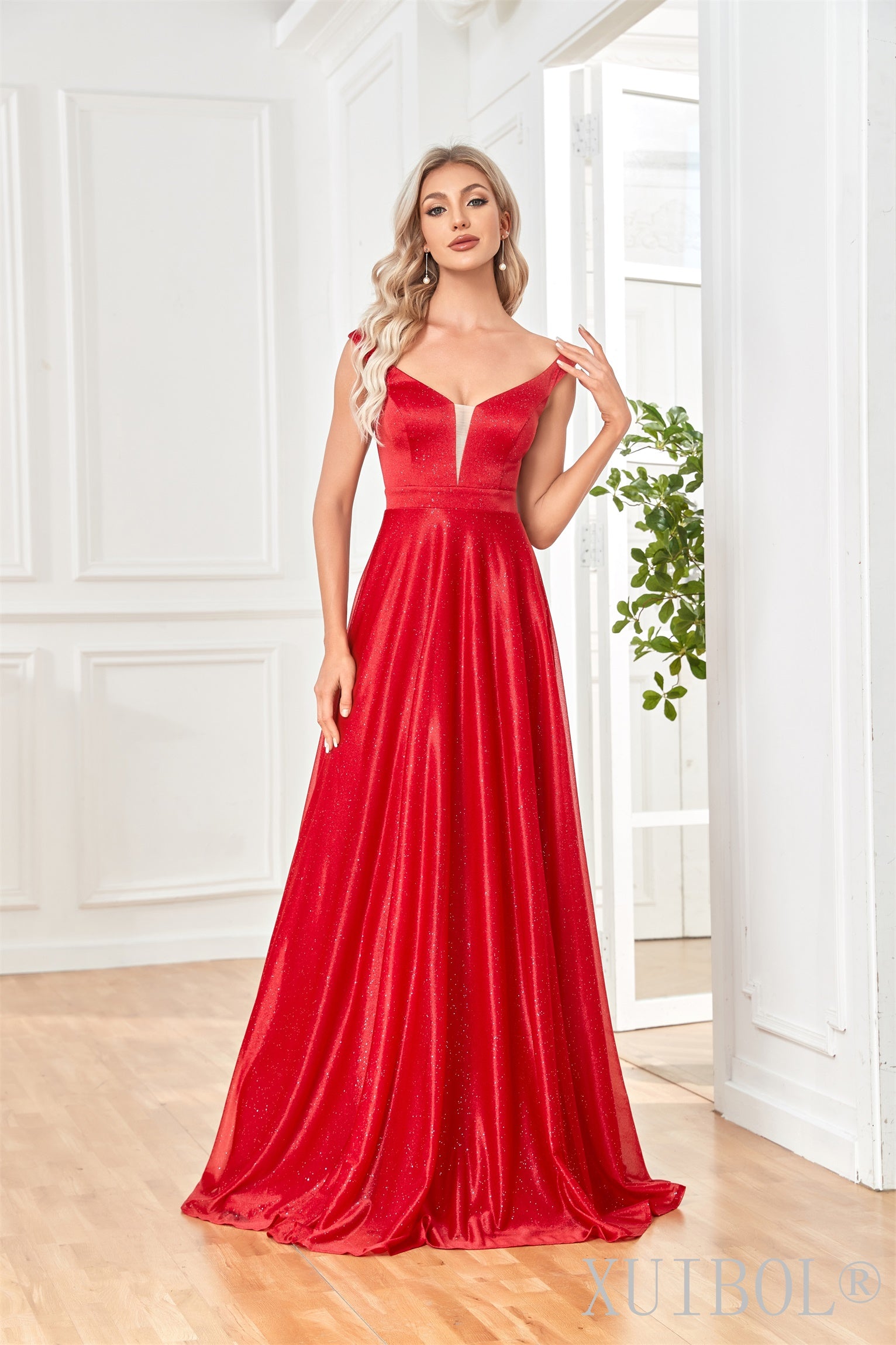 XUIBOL | Red_Hot_Silver_Dress_Red