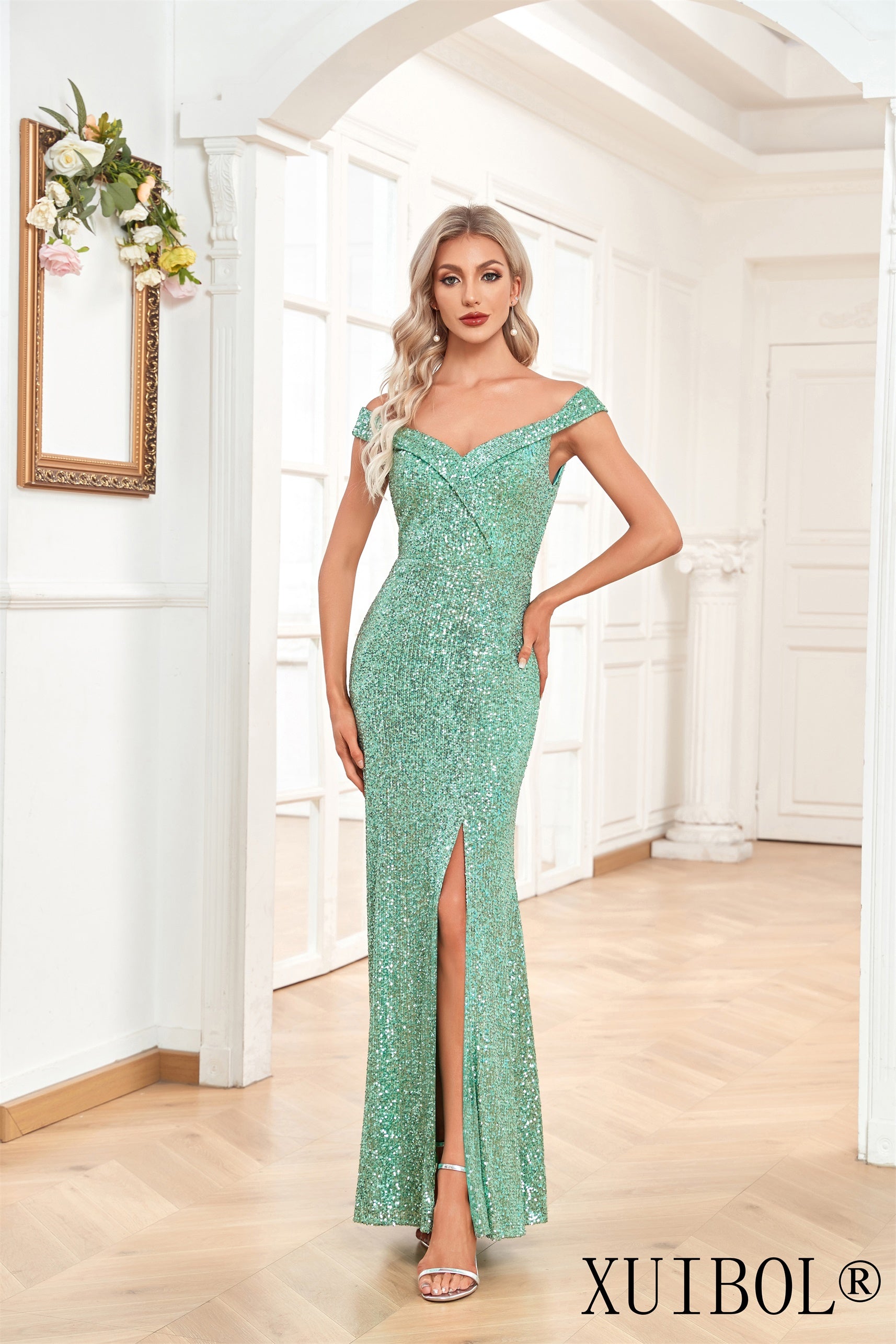 Dress with slit
