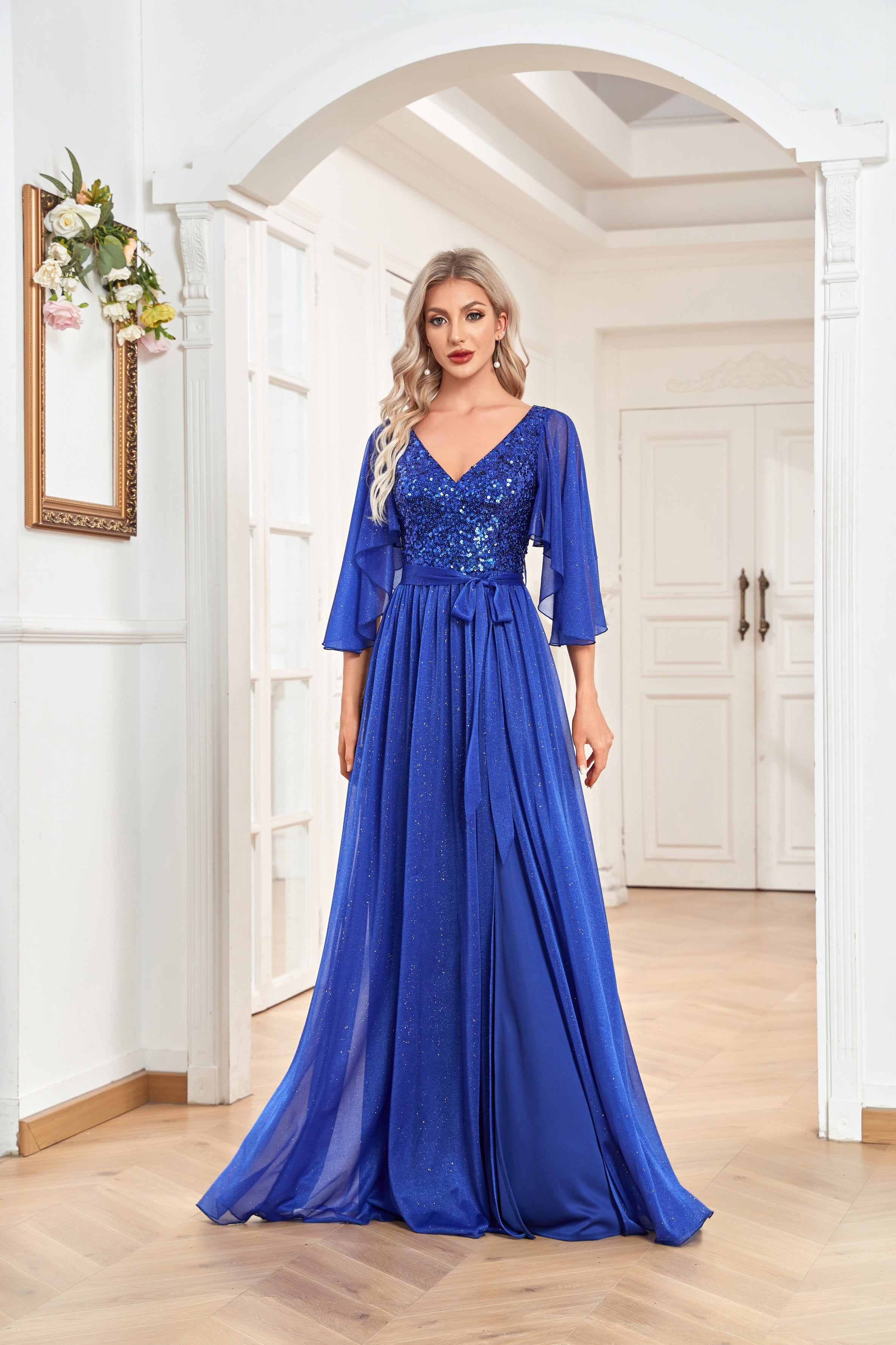 flutter sleeve dress