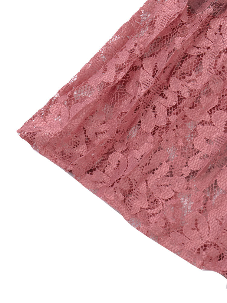 XUIBOL | Pleated_a-line_Dress_with_Satin_pink