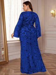 Slit Sleeve Evening Dress