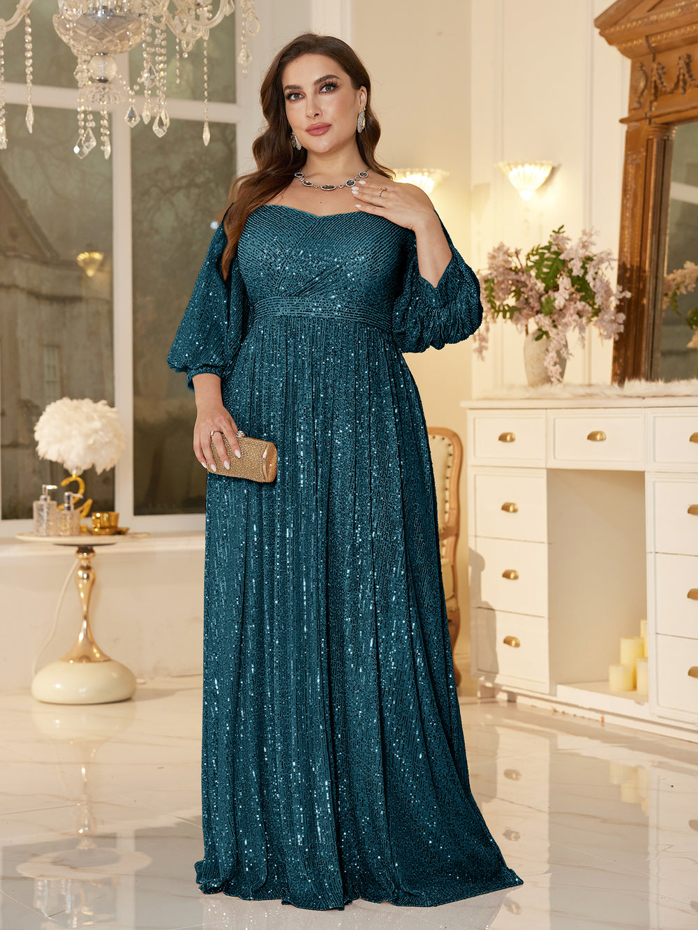One Shoulder Elegant Formal Plus Size Sequined Dress https://www.xuibol.com One Shoulder Elegant Formal Plus Size Sequined Dress https://www.xuibol.com