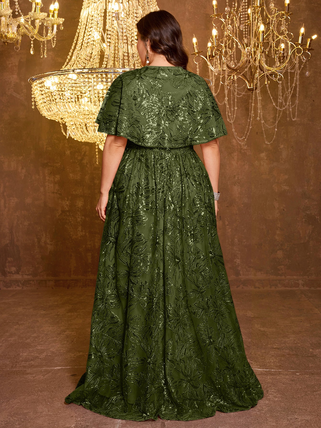 Elegant Formal Long Embroidered Sequin Dress