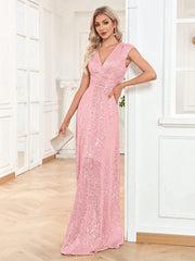 Ruched Sequin Party Dress